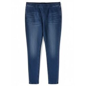 Jennifer Lopez Womens Size 12 Jeggings Blue Dark Wash Pull On Skinny Jeans